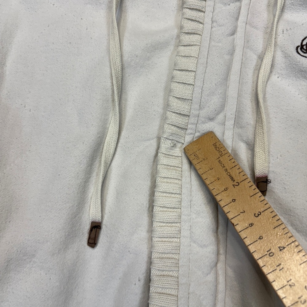 Billabong Sweatshirt Mens XXL Paisley Lined Full Zip Hoodie Cream Quilted Y2K - Picture 12 of 14